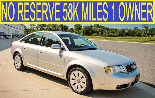 No reserve 58k miles 1 owner nav awd full service history 01 02 03 a4 a8 s4 s6