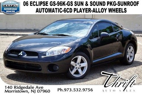 06 eclipse gs-96k-gs sun &amp; sound pkg-sunroof-automatic-6cd player-alloy wheels