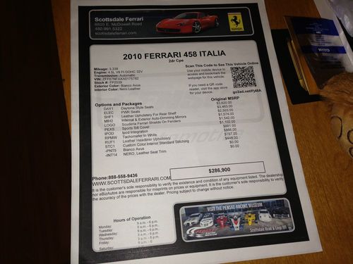 2010 Ferrari 458 Italia, US $233,000.00, image 13