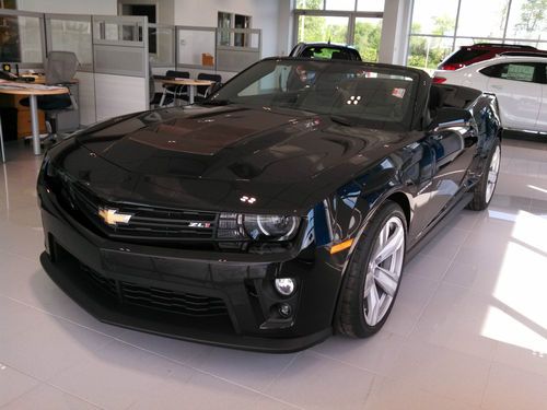 2013 camaro zl1 convertible, triple black, carbon fiber hood, suede interior