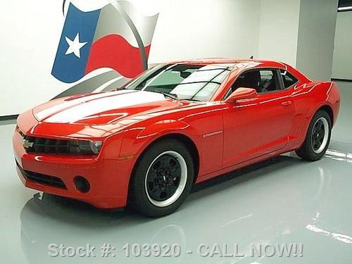 2011 chevy camaro ls v6 6-spd white stripe pkg only 22k texas direct auto