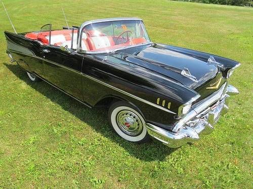 Old 1957 chevrolet belair 150/210 convertible black