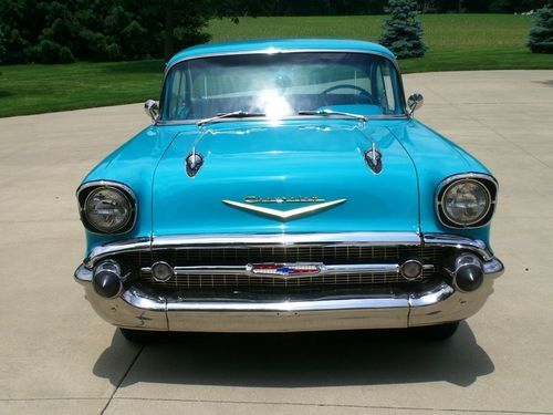 1957 chevy bel air 2dr. hardtop auto, color: turquoise