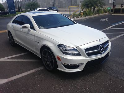 2012 mercedes benz cls63 amg bi turbo diamond white navi rear camera blind spot