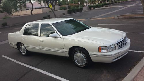 1999 cadillac deville, white diamond paint, shale leather interior, new engine