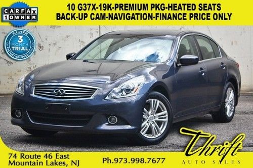 10 g37x-19k-premium pkg-heated seats-back-up cam-navigation-finance price only