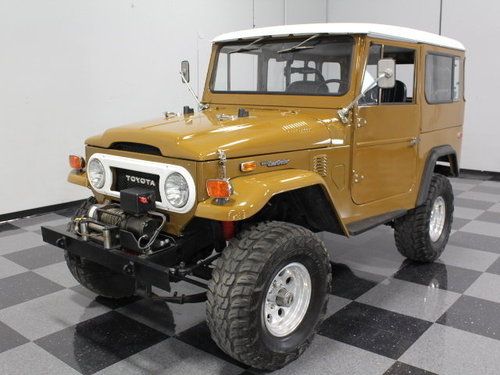 Fj40, hard doors &amp; full hardtop, pueblo brown, 4-speed, cold r134 a/c, cd!