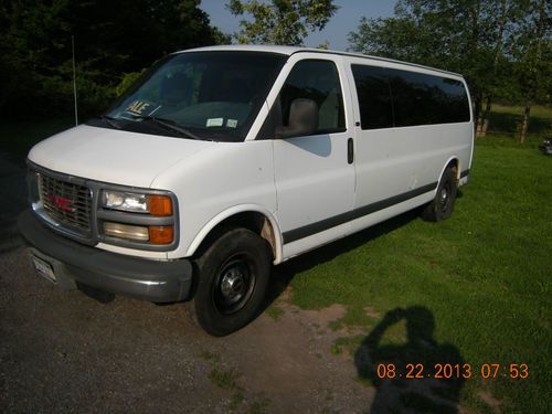 1999 gmc diesel savana 3500 extented van heavy duty 1 ton good work truck