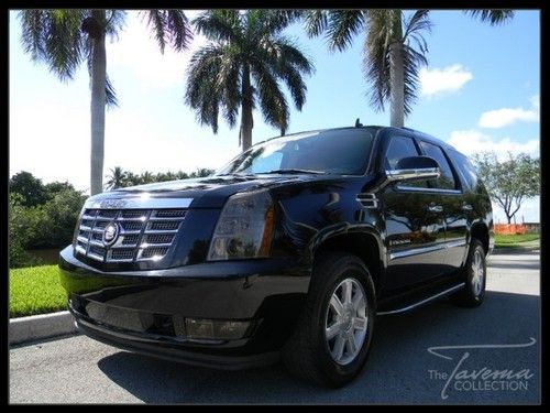 08 escalade third row seats! clean florida carfax! power running boards, xenon