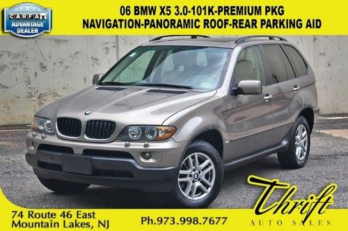 06 x5 3.0-101k-premium pkg-navigation-panoramic roof-rear parking aid