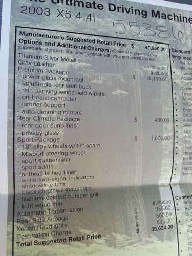 2003 BMW X5 4.4i Titanium Silver Metallic SUV Automatic V8 66k Miles 4 Dr Clean, US $12,500.00, image 21