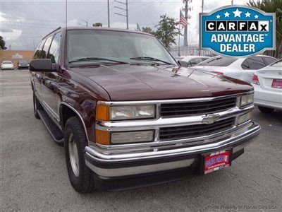 99 suburban lt long wheel base florida suv clean carfax leather 3rd row nice