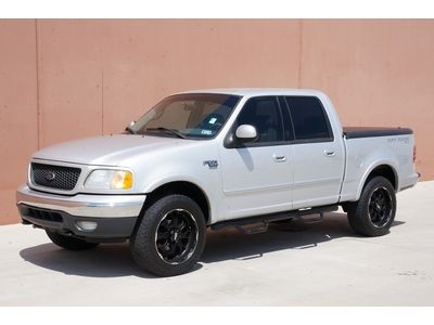 01 ford f150 xlt crew cab 4x4 lifted moto whls bed cover running boards clean!!!