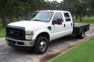 One owner f-350 4x4 crew cab 6.4 diesel 9ft flatbed power windows locks clean