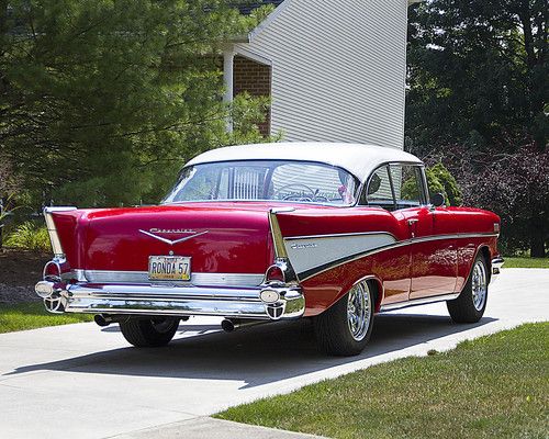 Chevrolet 1957 Bel Air Vermilion Red and Pearl White, US $52,000.00, image 3