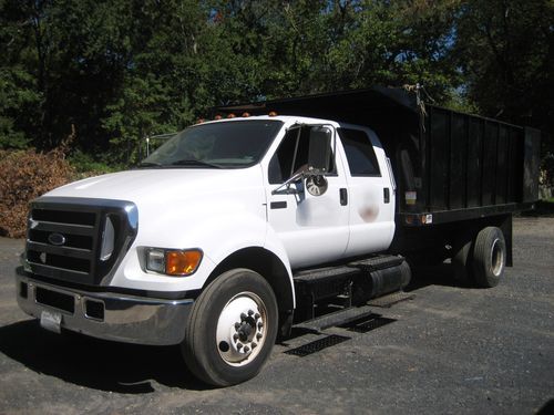 2004 ford f-650 4x2 xlt sd superduty truck cat c7 diesel engine crew cab allison