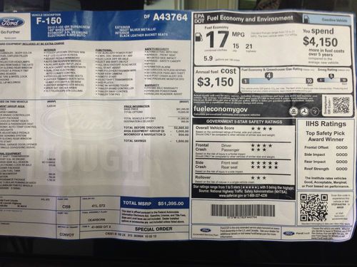 2013 Ford F-150 FX4 Crew Cab Pickup 4-Door 3.5L, US $42,500.00, image 11