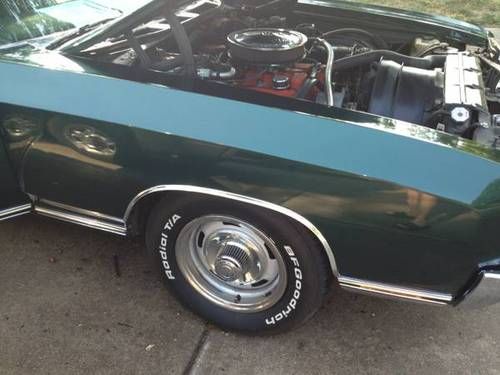 1972 monte carlo; green exterior/interior original 402 rs pkg(bucket seats, tach