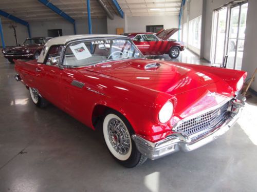 1957 ford thunderbird e code-factory dual 4 barrels rare!