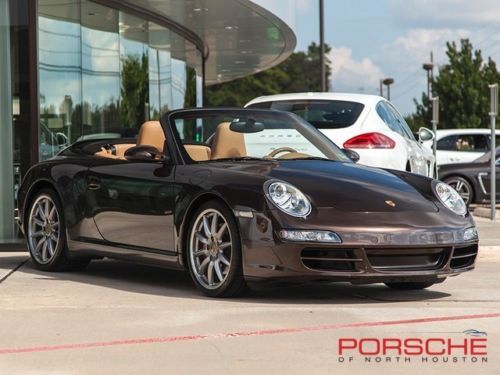 2008 porsche 911 carrera s c2s cabriolet cab 6-speed cpo macadamia sport exhaust