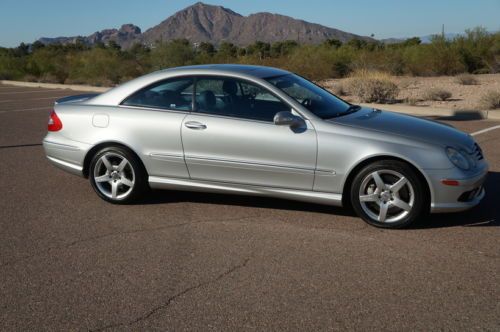 2005 mercedes-benz clk500 2 door coupe clean carfax! arizona car!!