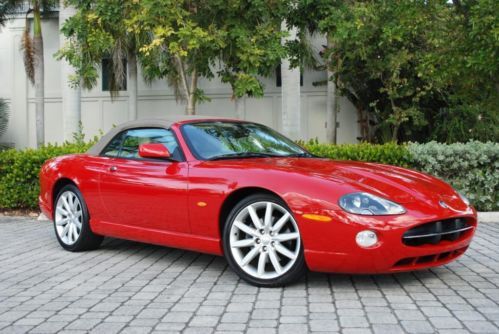 2005 jaguar xk8 convertible rare salsa red over ivory leather alpine 6-cd 19in
