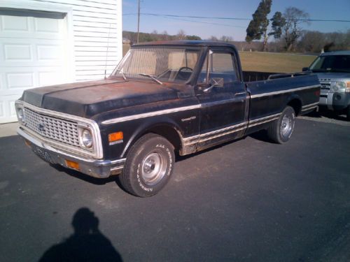 1972 chevrolet c10, factory big block, factory black paint