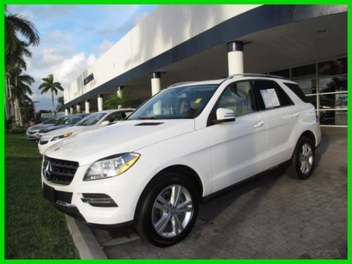 14 white ml-350 3.5l v6 suv *premium 1 &amp; lane tracking package *low miles *fl