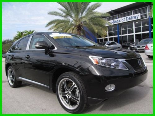 11 black rx 450h 3.5l v6 hybrid suv *heated &amp; ventilated leather seats *florida