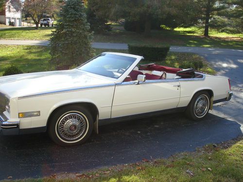 1985 cadillac eldorado convertible very nice white on white