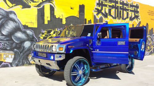 2004 hummer h2 30in rims fully custom show stopper