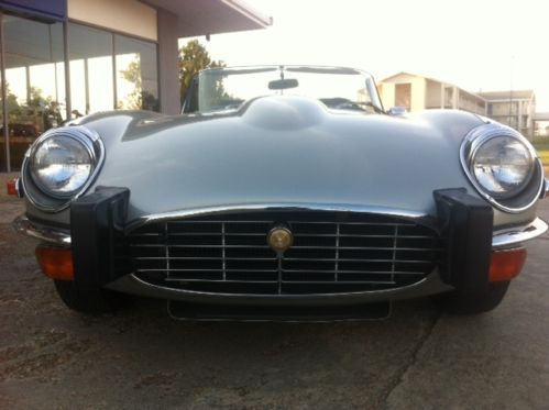 1974 Jaguar E-Type V12 Silver Roadster Convertible, image 2