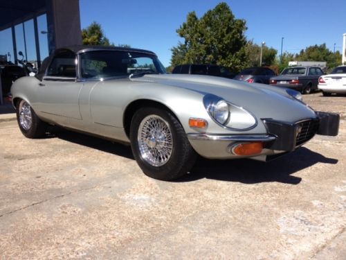 1974 Jaguar E-Type V12 Silver Roadster Convertible, image 8