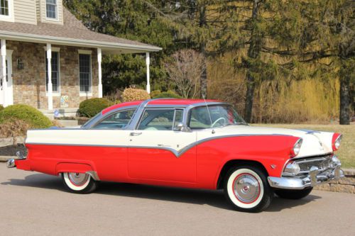 1955 ford crown victoria 272 v8 frame up restoration continental kit no reserve