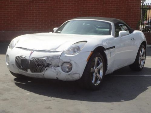 2006 pontiac solstice roadster damaged rebuilder runs! cooling good economical!!