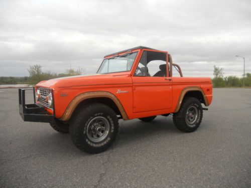 1971 ford bronco 4x4 68 69 70 302 v8 orange denver fans not c7 fj clean mud rig