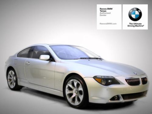 2006 bmw 6 series 2dr cpe low mileage  4.8l 6-speed a/t 8 cylinder engine a/c
