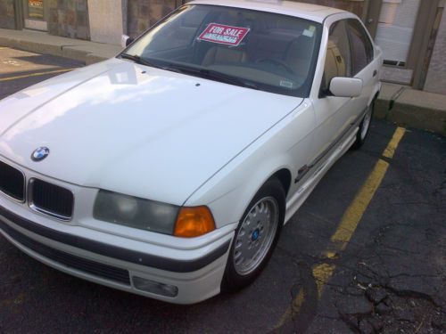 1996 bmw 328i sedan 4-door 2.8l alpine white leather well maintained indy