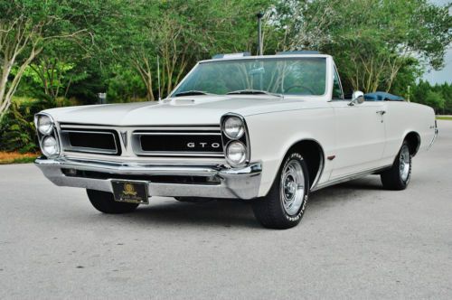 Frame off simply stunning 1965 pontiac gto convertible tribute tri power sweet.