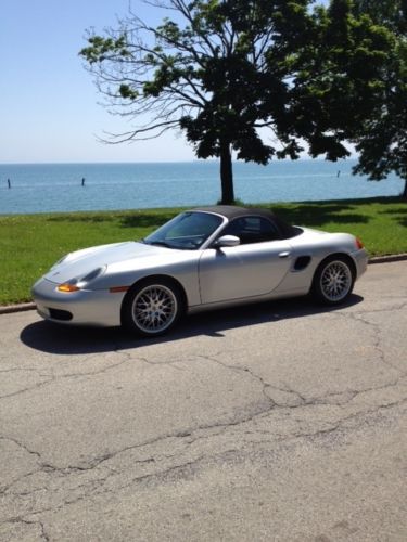 2000 porsche boxster silver/black 37k original miles