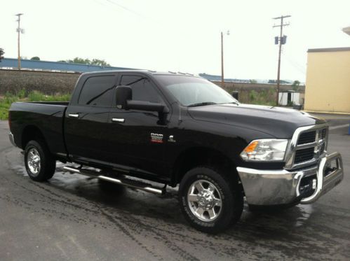 Black crew cab gray and tan interior manual transmission diesel