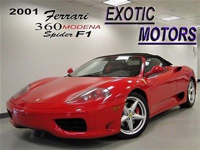 2001 ferrari 360 modena spider! f1-trans blk-softtop xenons 18wheels!!