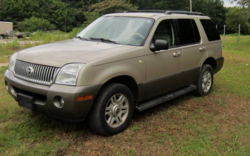 2004 mercury mountaineer 7-pass suv dual ac-leather-v6-premier edition