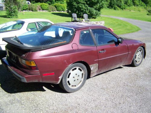 1984 Porsche 944 NA 2.5L Manual Burgundy/Brown Parts Car, US $999.99, image 3
