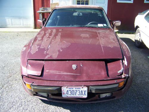 1984 Porsche 944 NA 2.5L Manual Burgundy/Brown Parts Car, US $999.99, image 4