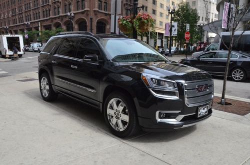 14&#039;gmc acadia denali fwd only 4k miles, blk/tan,3rd row rear entertainment,clean