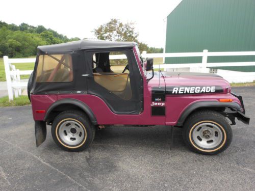 1974 jeep renegade - 2 owner - 41k, garage kept, recent safety inspection - v8
