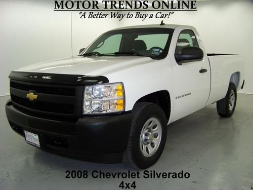 2008 chevy silverado 1500 4x4 work truck am fm cd xm media long bed 53k houston