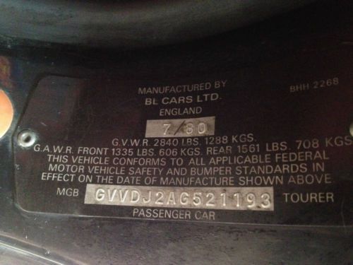 1980 MGB LE - Extremely Low Mileage - under 24,500 miles, garaged, US $11,500.00, image 18