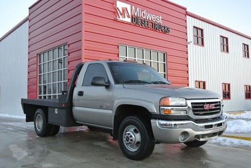 2003 gmc sierra 3500 6.6l duramax diesel 4x4 allison flatbed